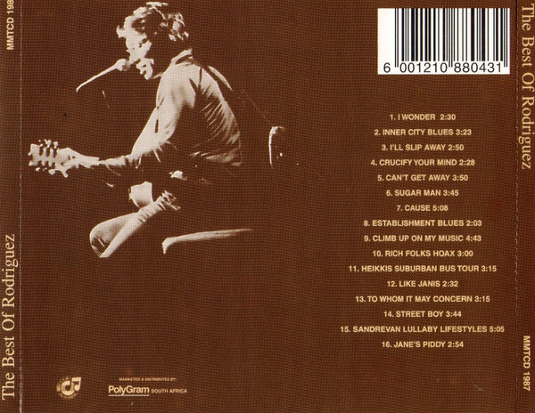 Back cover of CD