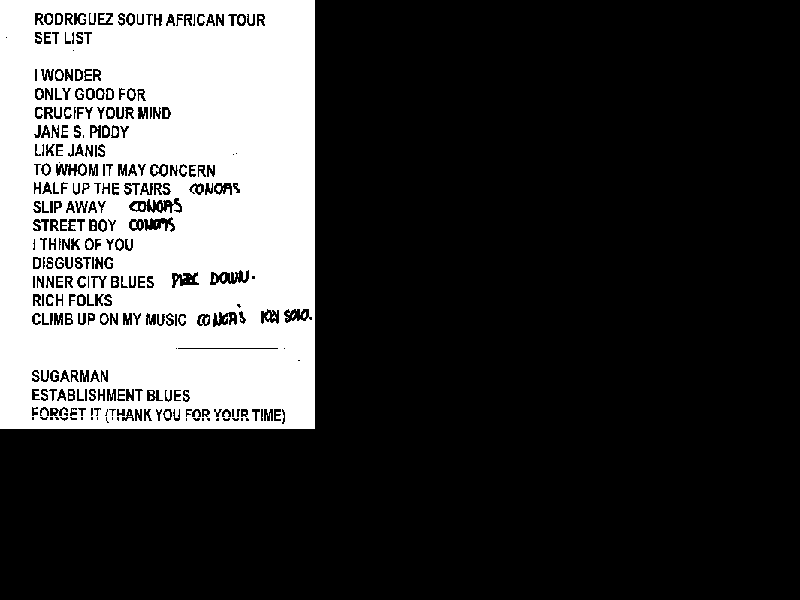 Setlist